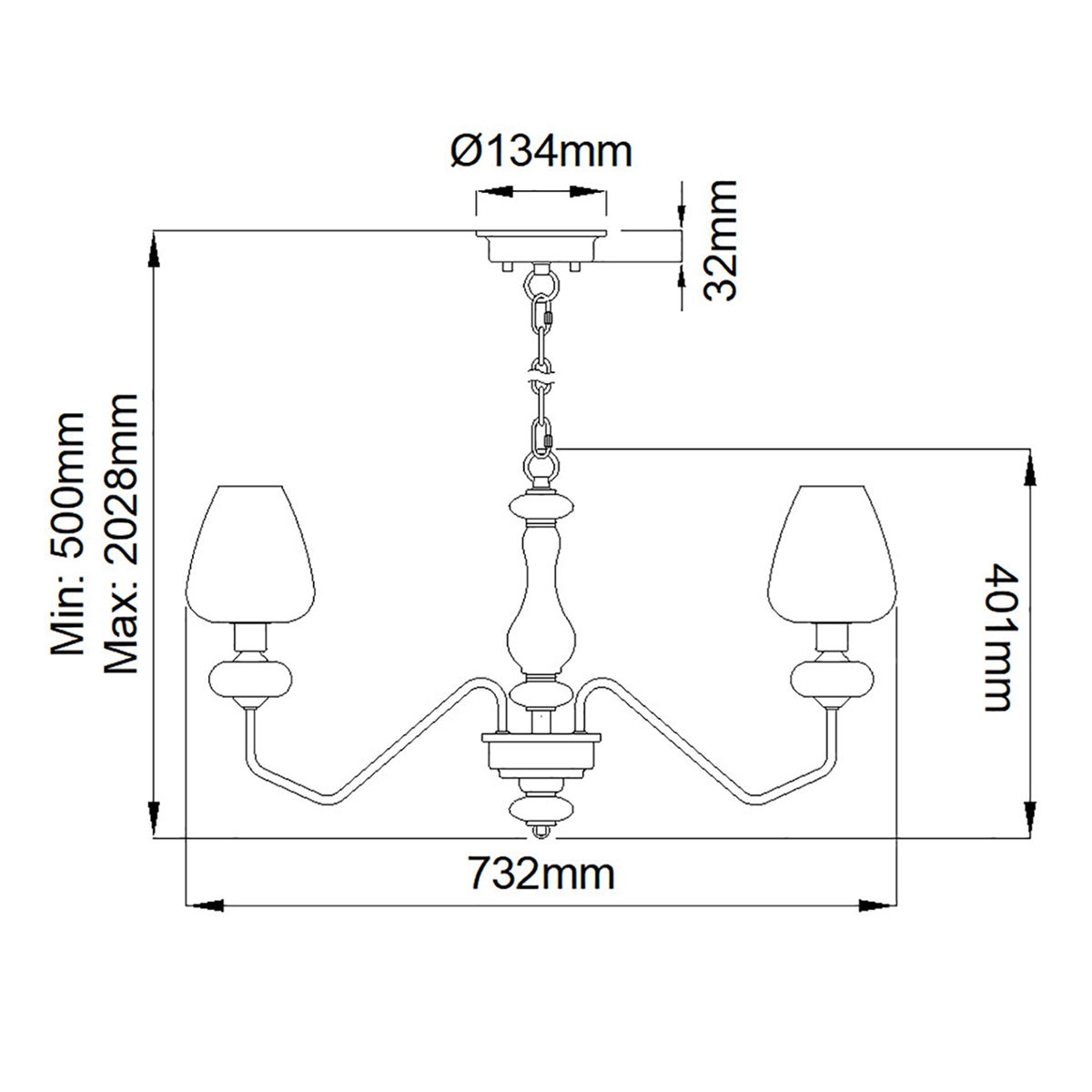  Люстра с 5-ю стеклянными плафонами в форме бокалов и угловыми кронштейнами Elstead Lighting в Красноярске