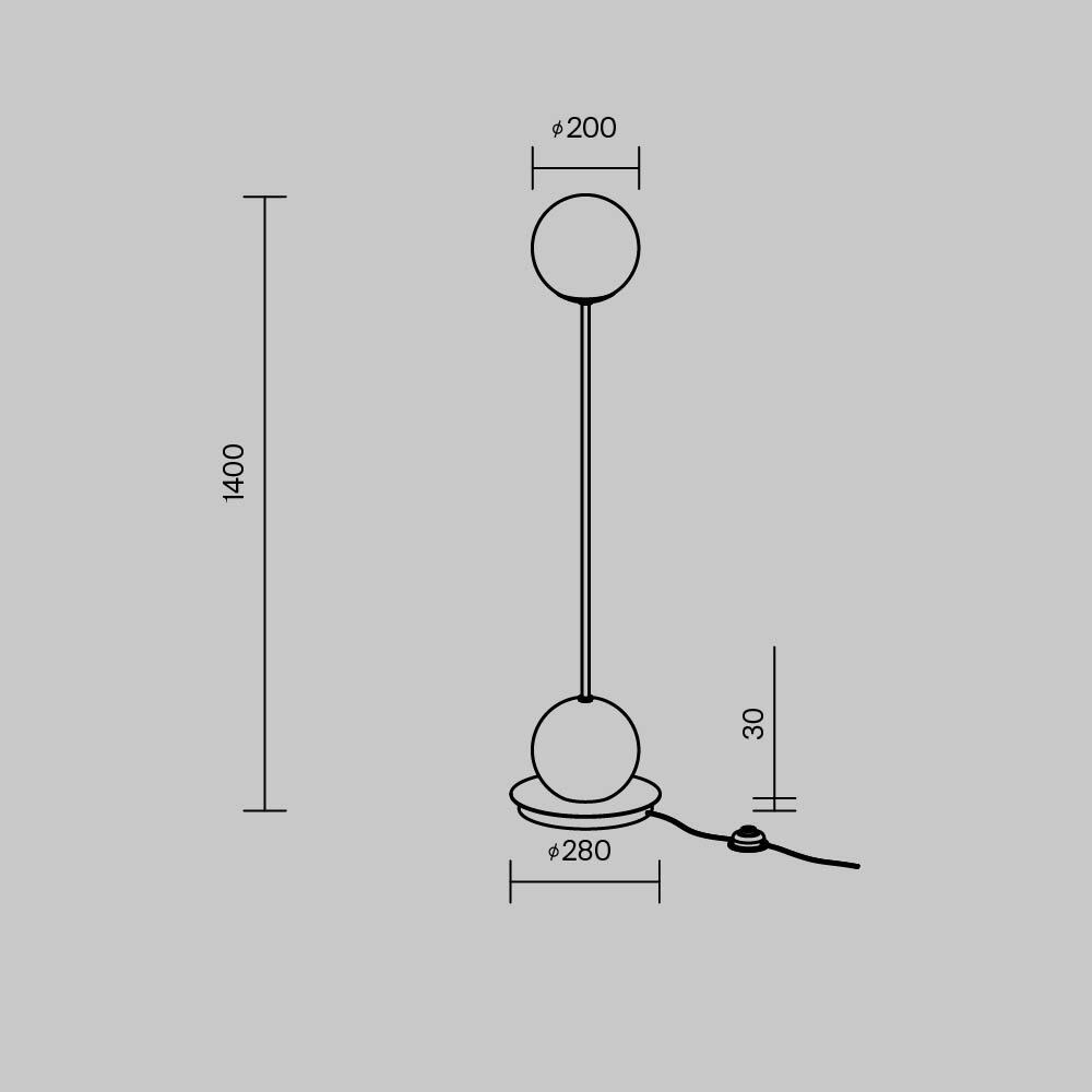 Напольный торшер светодионый Twins 3000К 20Вт в Красноярске