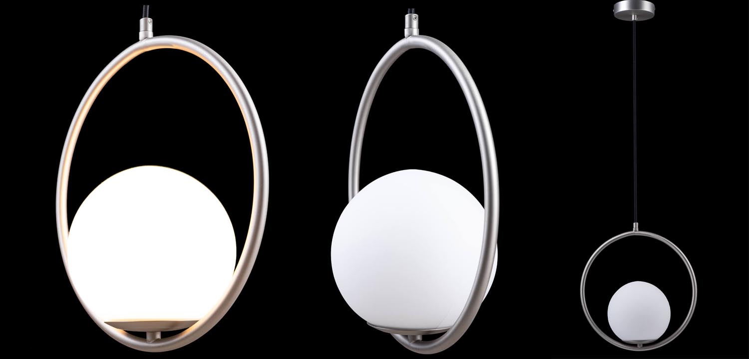 Подвесной светильник B.LUX C Ball circle nickel - фото