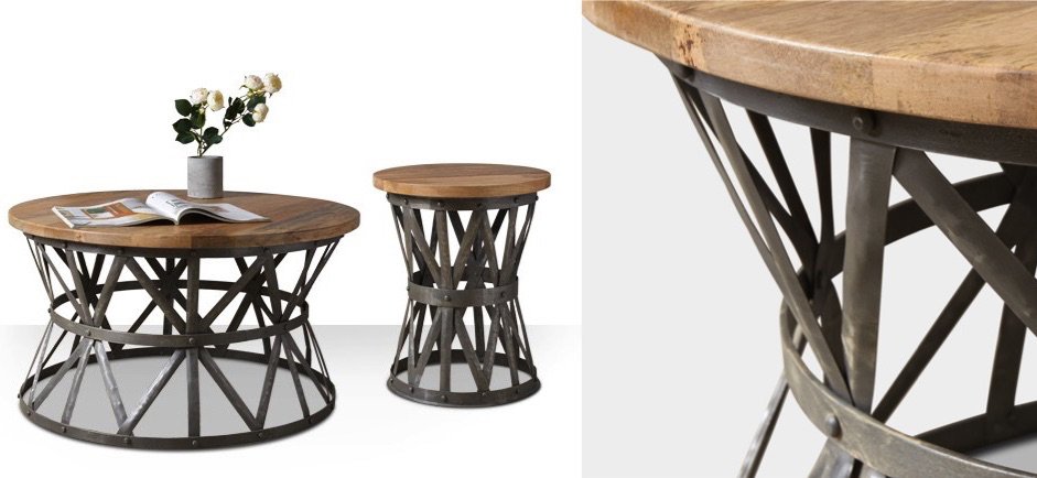Журнальный стол Industrial Rust Barrel 80 Table Журнальный стол Industrial Rust Barrel 80 Table - Loft-Concept в Красноярске