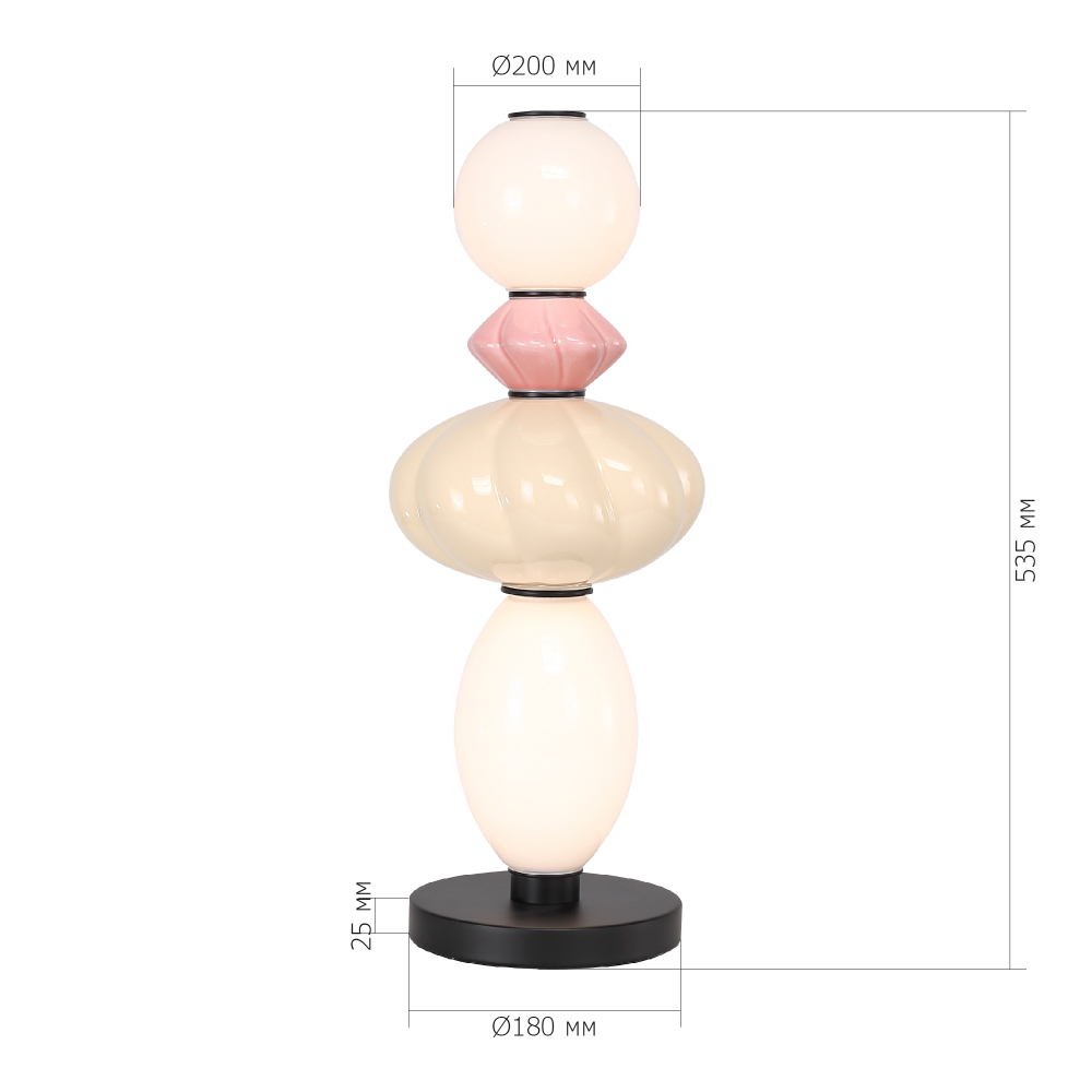 Настольная лампа с фигурными керамическими элементами Fragrant Light в Красноярске