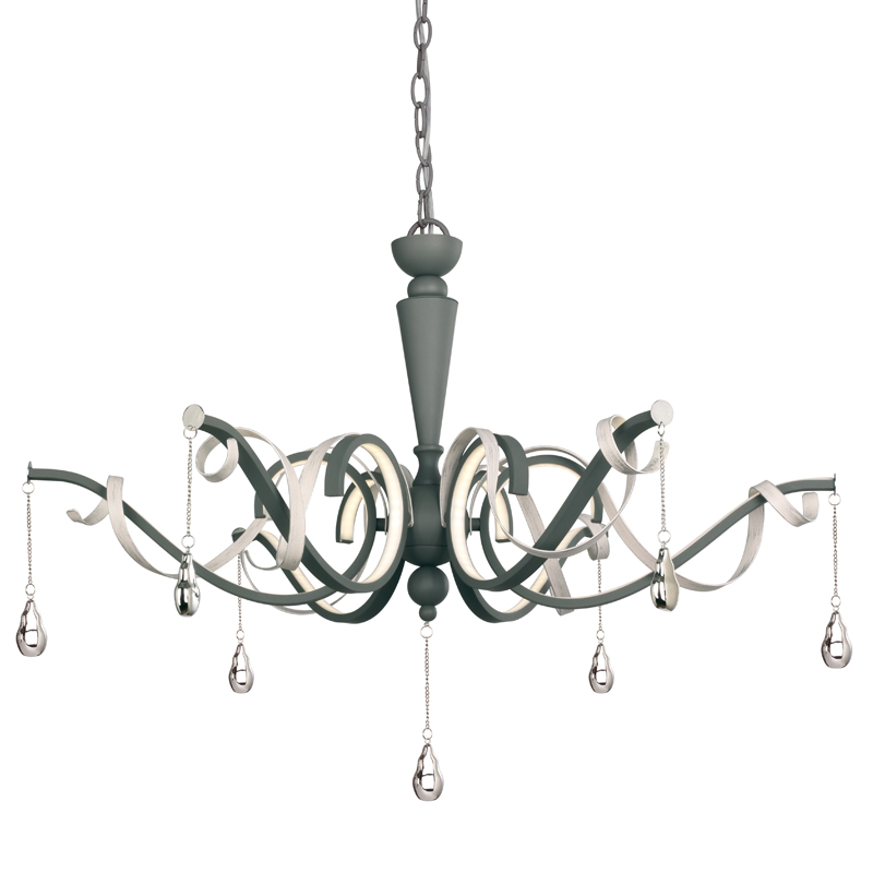 Люстра Morris Chandelier black Черный Хром Белый винтажная патина Люстра Morris Chandelier black Черный Хром Белый винтажная патина в Красноярске | Loft Concept