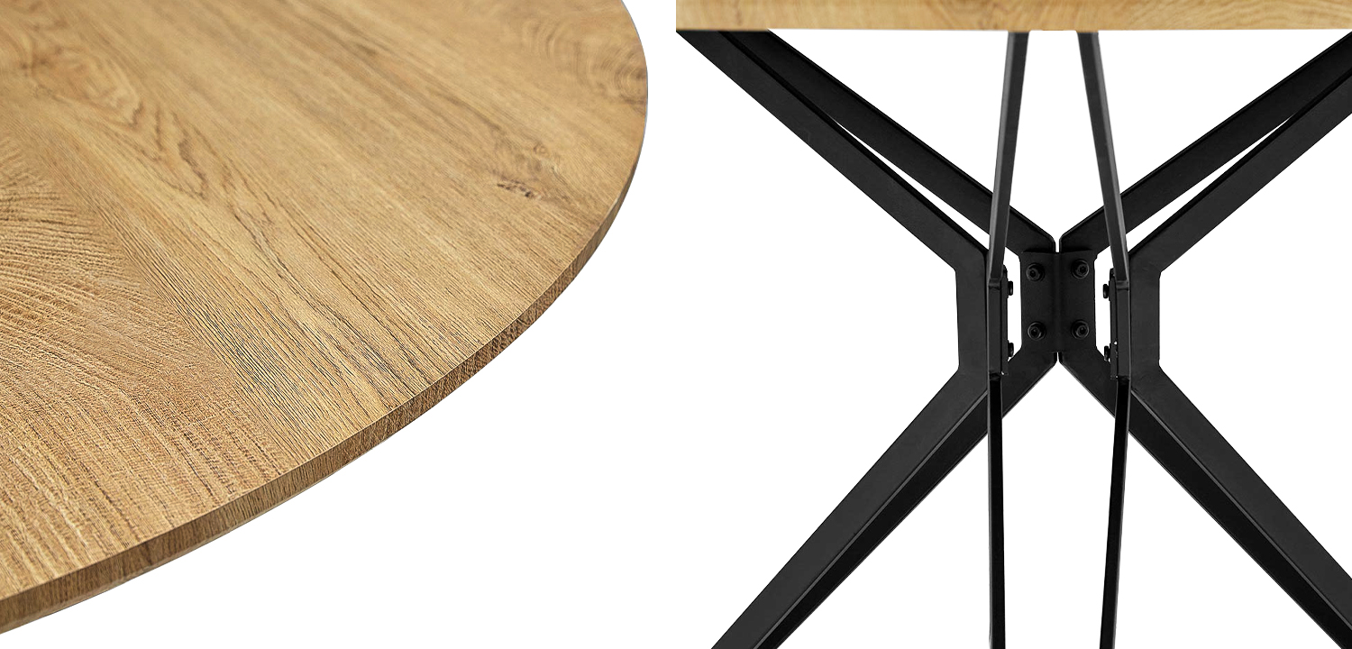 Стол круглый в стиле Лофт Mahoney Table - фото