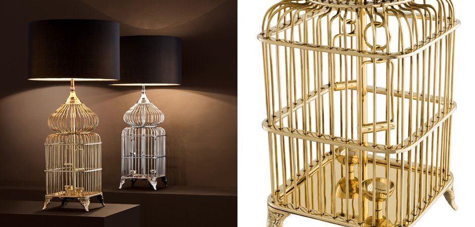 Настольная лампа Eichholtz Table Lamp La Cage Brass - Loft-Concept в Красноярске