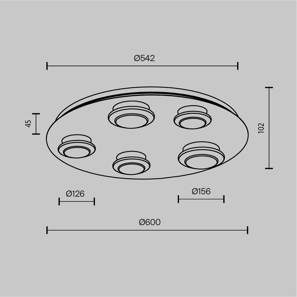 Потолочный светильник Pharao 3000К 56Вт в Красноярске