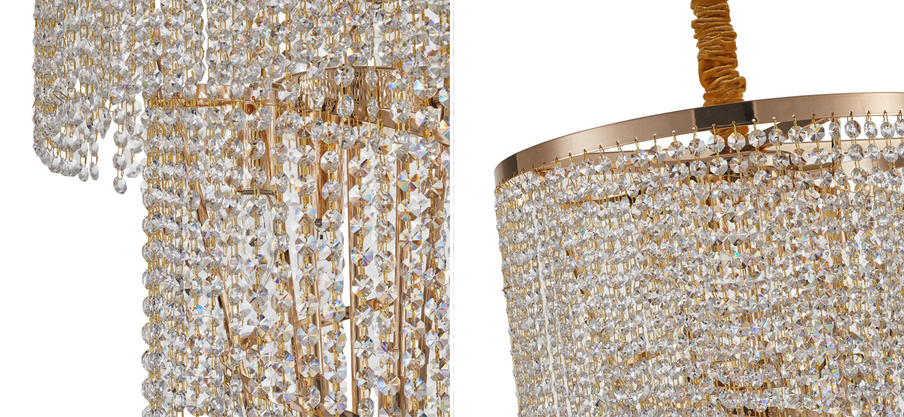 Хрустальная люстра Crystal Art Bronze D70 см - фото №1