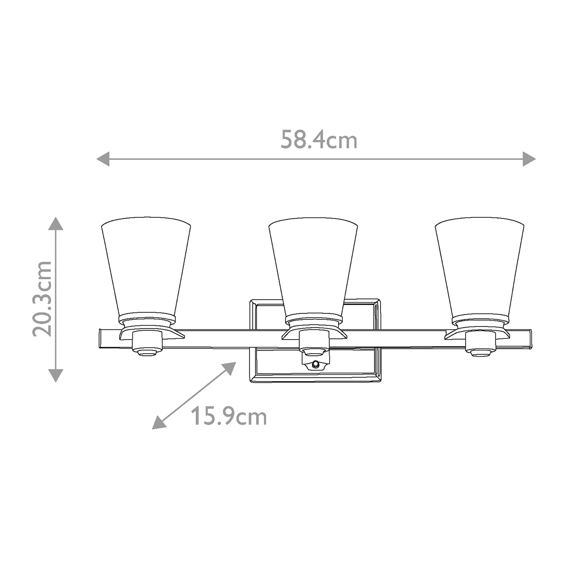 Бра для ванных комнат с белыми стеклянными конусными плафонами Hinkley в Красноярске