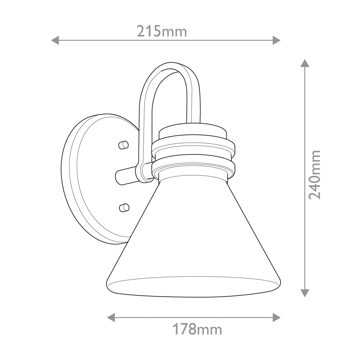 Бра с белым матовым плафоном в форме конуса Kichler в Красноярске