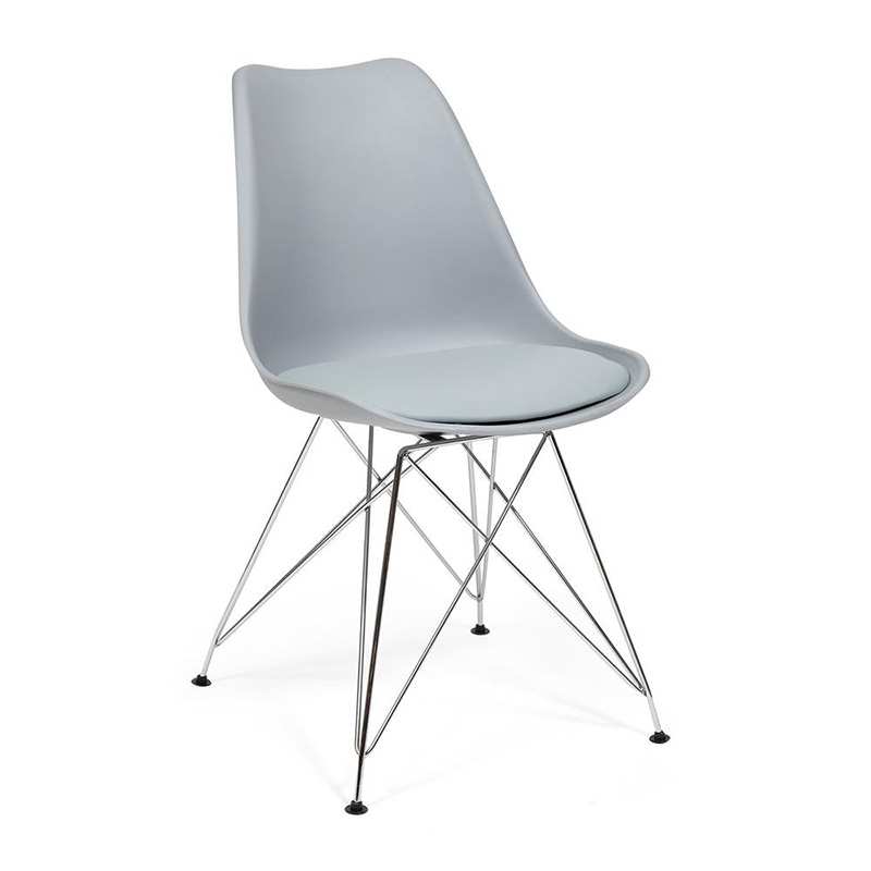 Стул DSR gray Серый Хром Стул DSR gray Серый Хром в Красноярске | Loft Concept
