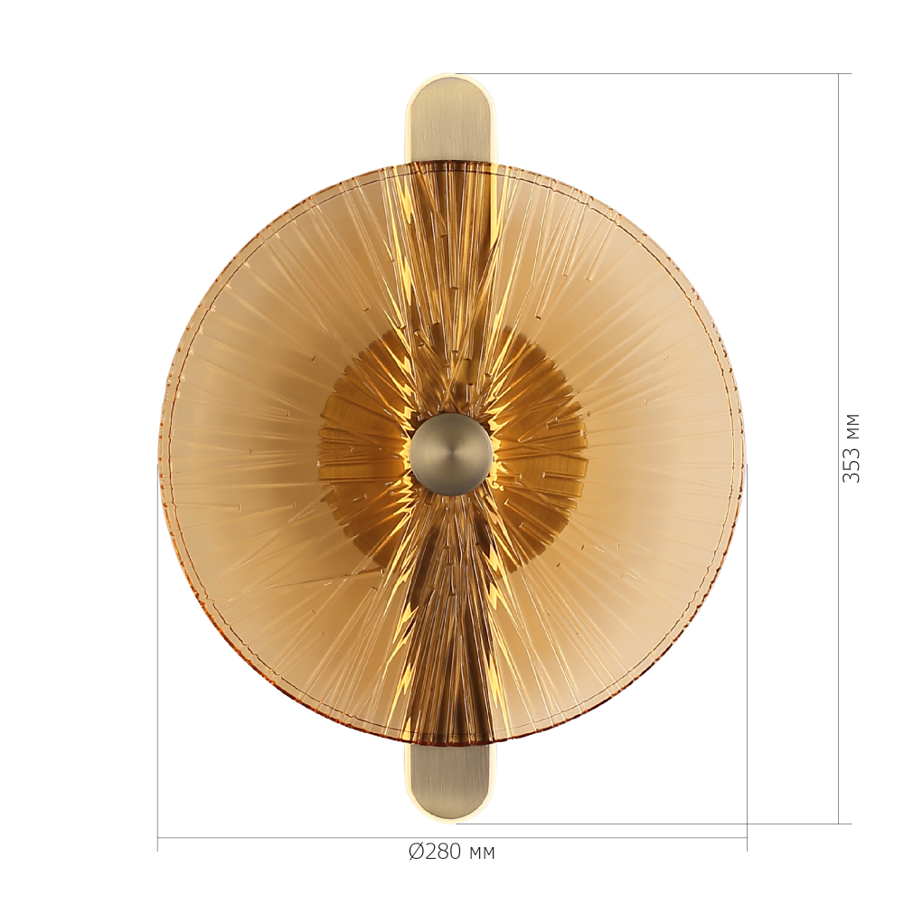 Бра с круглым стеклянным плафоном Gingham в Красноярске