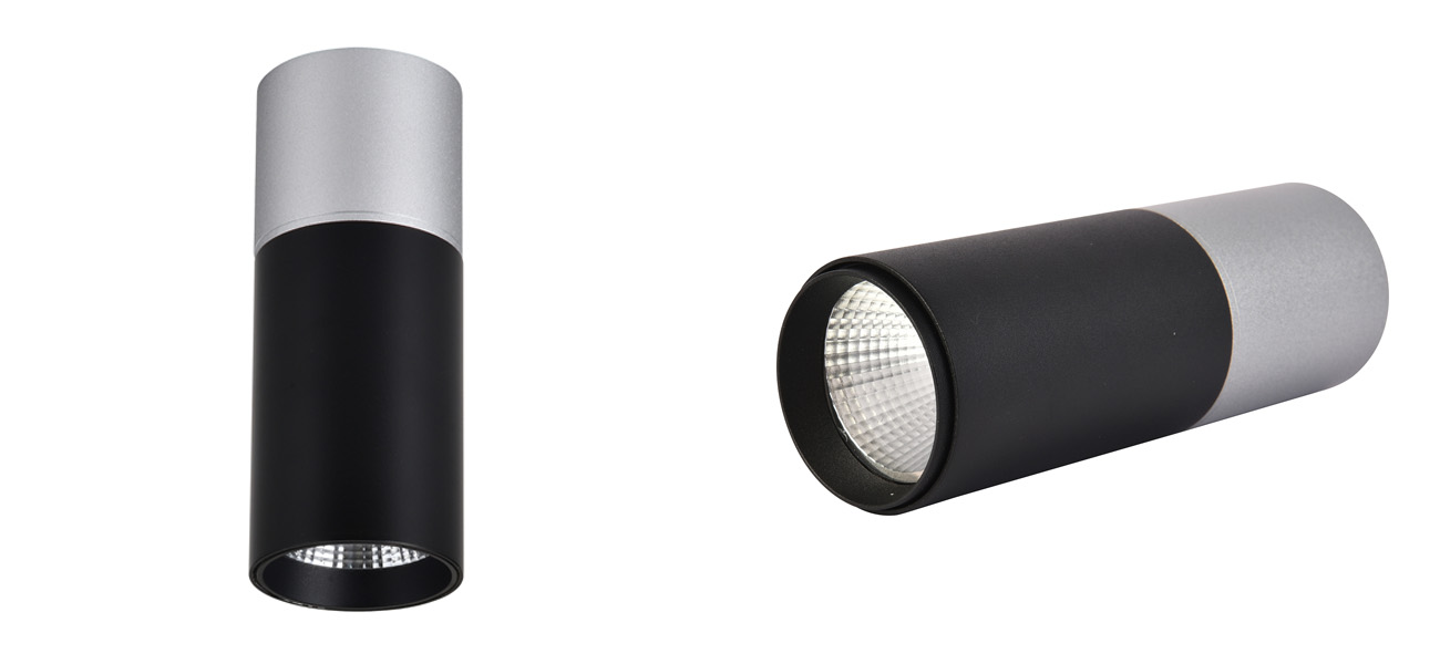Накладной светодиодный спот Delightfull Black&Silver - фото
