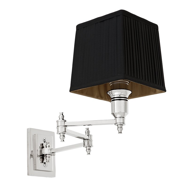 Бра Wall Lamp Lexington Swing Nickel+Black Никель Черный в Красноярске | Loft Concept 