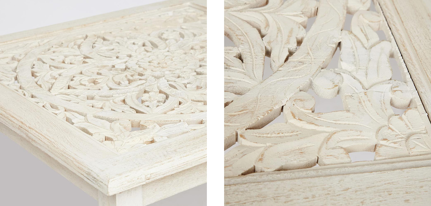 Обеденный стол Indian antique white Table - фото №1