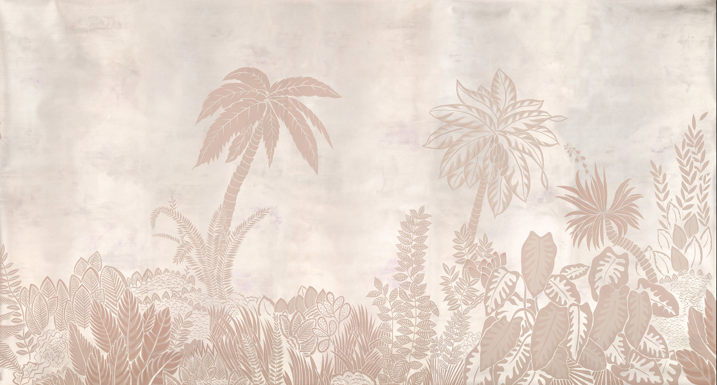 Обои ручная роспись Bahamian Beach Special Colourway on Tarnished Silver gilded paper with pearlescent antiquing Обои ручная роспись Bahamian Beach Special Colourway on Tarnished Silver gilded paper with pearlescent antiquing - постер Loft-Concept в Красноярске