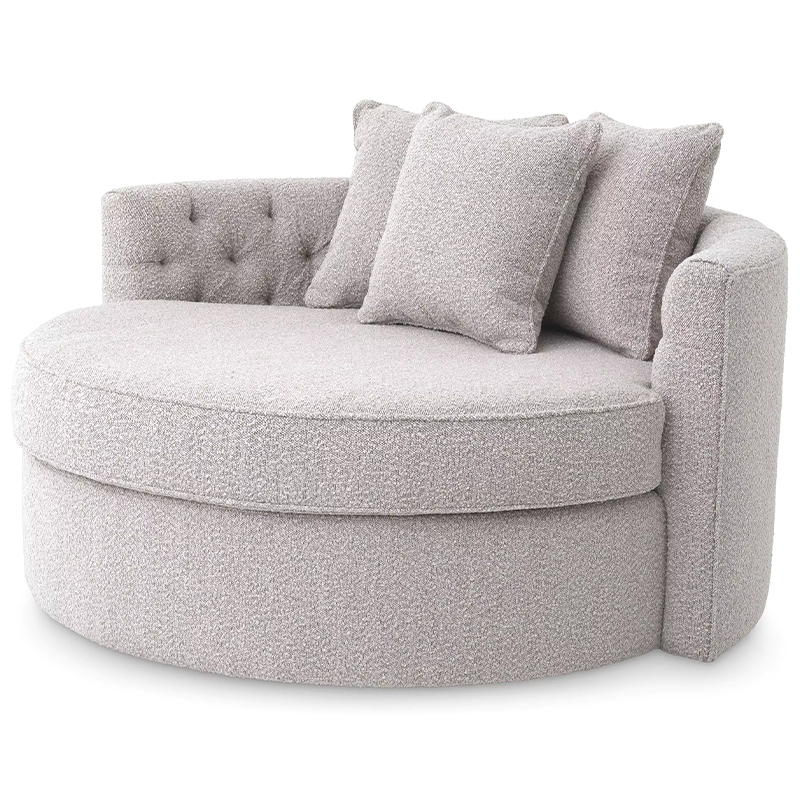 Диван Eichholtz Sofa Carlita Bouclé Grey Серый Диван Eichholtz Sofa Carlita Bouclé Grey Серый в Красноярске | Loft Concept