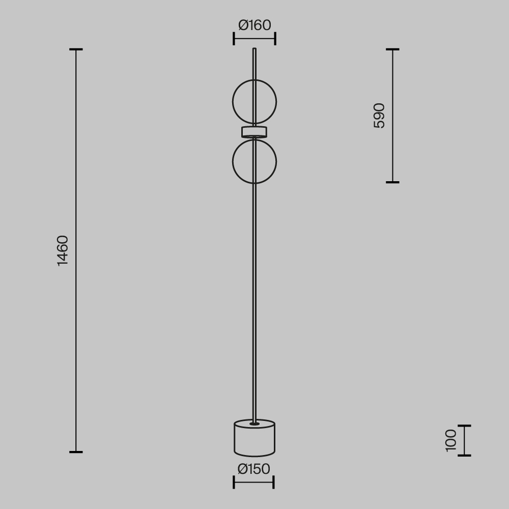 Напольный торшер светодионый Double Moon 3000К 15Вт в Красноярске