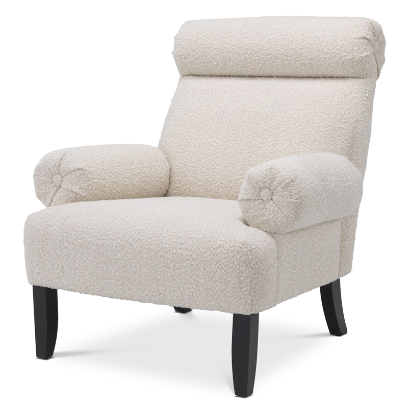 Кресло Eichholtz Chair Didier Кремовый Черный Кресло Eichholtz Chair Didier Кремовый Черный в Красноярске | Loft Concept