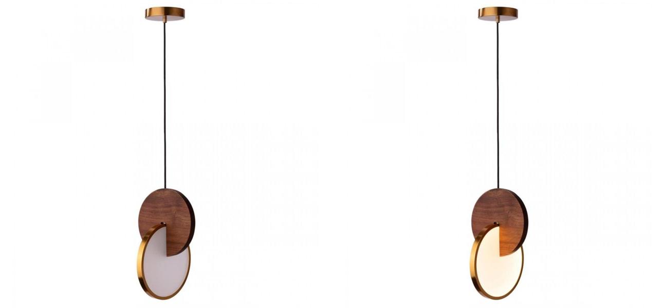 Подвесной светильник Eclipse Pendant Light Wood - фото №1