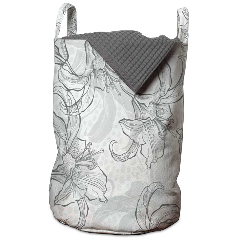 Корзина Black and White Flowers Basket Черно-белый Корзина Black and White Flowers Basket Черно-белый в Красноярске | Loft Concept