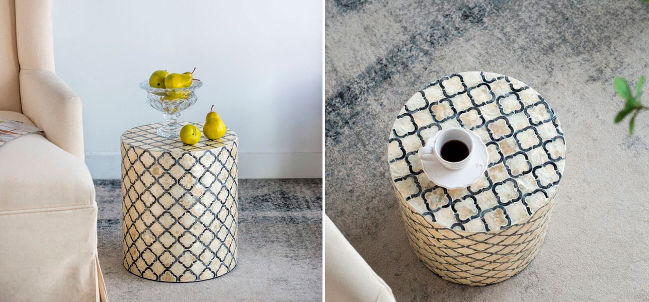 Столик круглый с инкрустацией мозаика Stella - фото №2