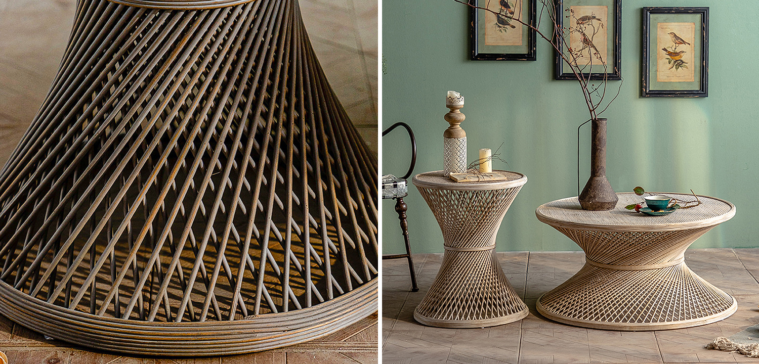 Приставной стол Zaire Wicker Coffee Table Light - фото