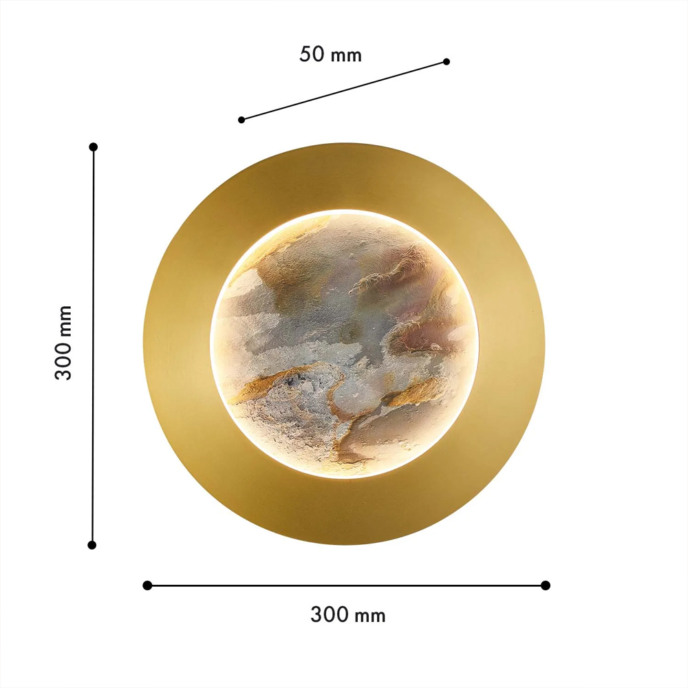 Бра в форме диска цвета латунь Brass Borders в Красноярске
