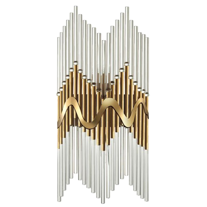 Бра Bronze Pipes стеклянное Бронза Прозрачный Бра Bronze Pipes стеклянное Бронза Прозрачный в Красноярске | Loft Concept