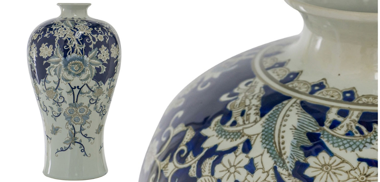 Ваза Blue & White Ornament Vase 62 - фото №1
