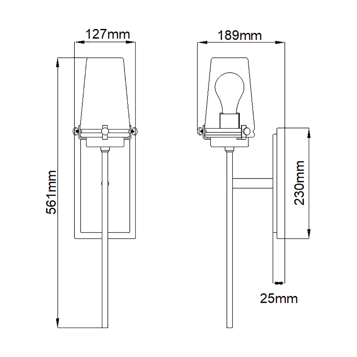 Бра с прозрачным стеклянным плафоном Kichler в Красноярске