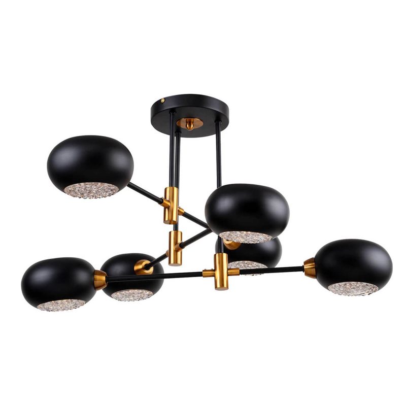 Потолочный светильник Lamp Solar System 6 Черный матовый Золотой Потолочный светильник Lamp Solar System 6 Черный матовый Золотой в Красноярске | Loft Concept