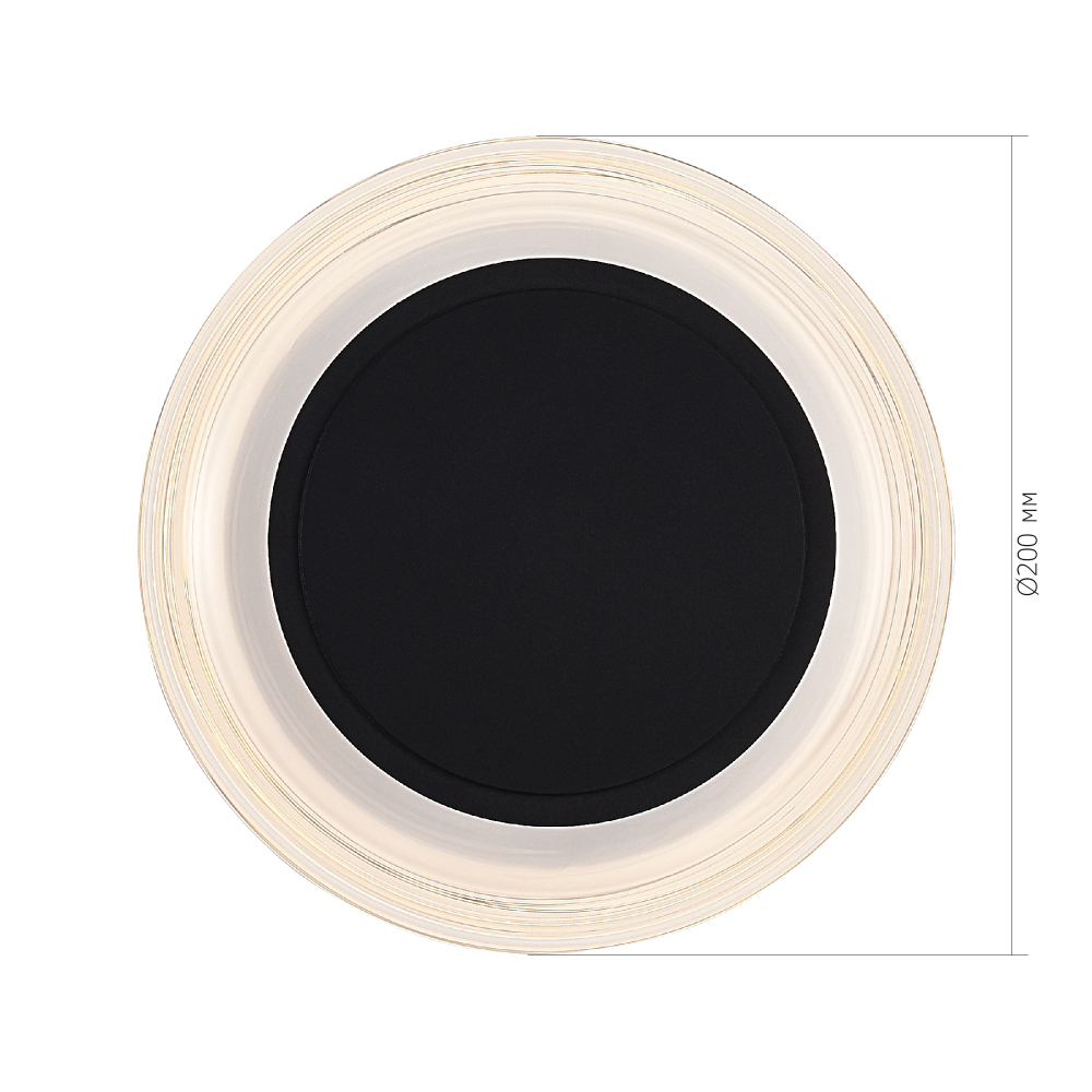 Бра круглое черный/прозрачный Plumpness LED 7 в Красноярске