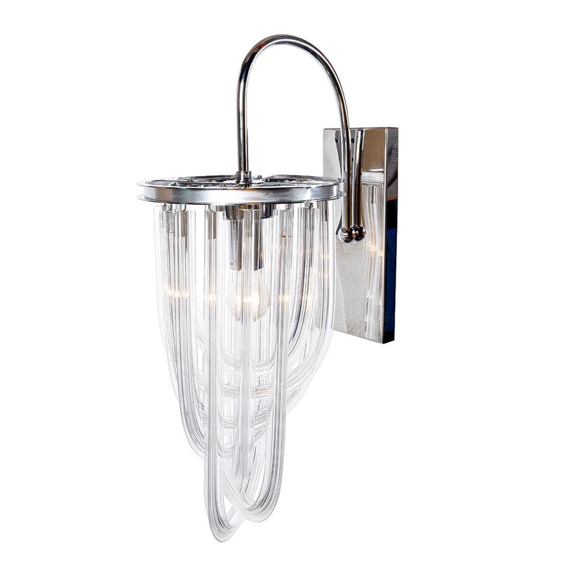 Бра Retro FROZEN GLASS Wall Lamp Chrome Хром Бра Retro FROZEN GLASS Wall Lamp Chrome Хром в Красноярске | Loft Concept