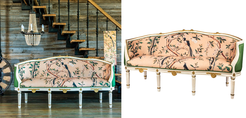 Диван Beige and Green Chinoiserie Sofa - Loft-Concept в Красноярске