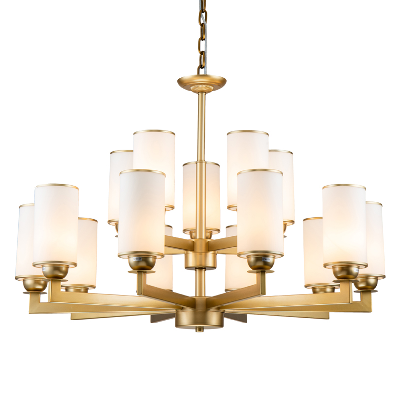 Люстра Amoret Chandelier 92 Латунь Белое матовое стекло Люстра Amoret Chandelier 92 Латунь Белое матовое стекло в Красноярске | Loft Concept