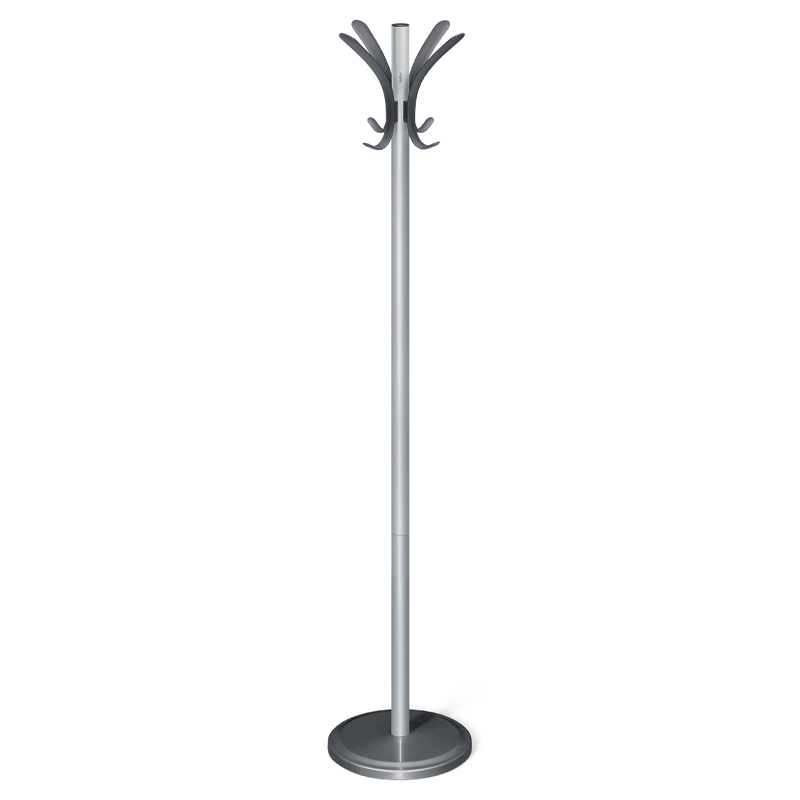 Вешалка серого цвета с 4-мя крючками из пластика Curves Hangers Серый Хром Вешалка серого цвета с 4-мя крючками из пластика Curves Hangers Серый Хром в Красноярске | Loft Concept