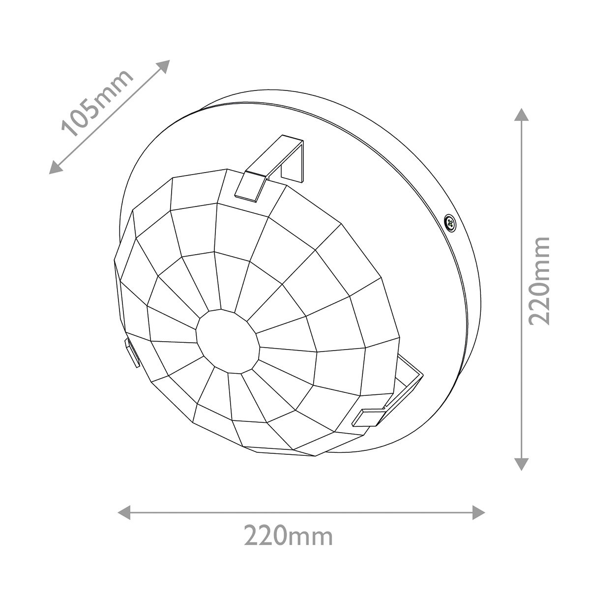 Бра округлой формы с многогранным стеклянным плафоном Hinkley в Красноярске