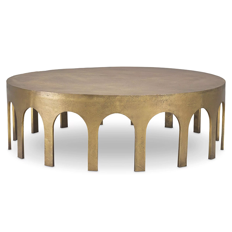 Кофейный стол Eichholtz Coffee Table Gardini Латунь Винтажная латунь в Красноярске | Loft Concept 