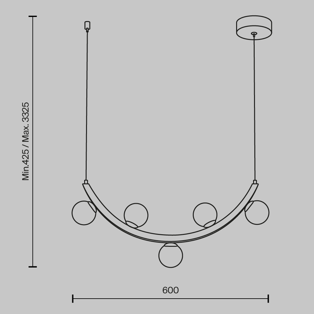 Люстра подвесная Ambre 3000К 12Вт в Красноярске