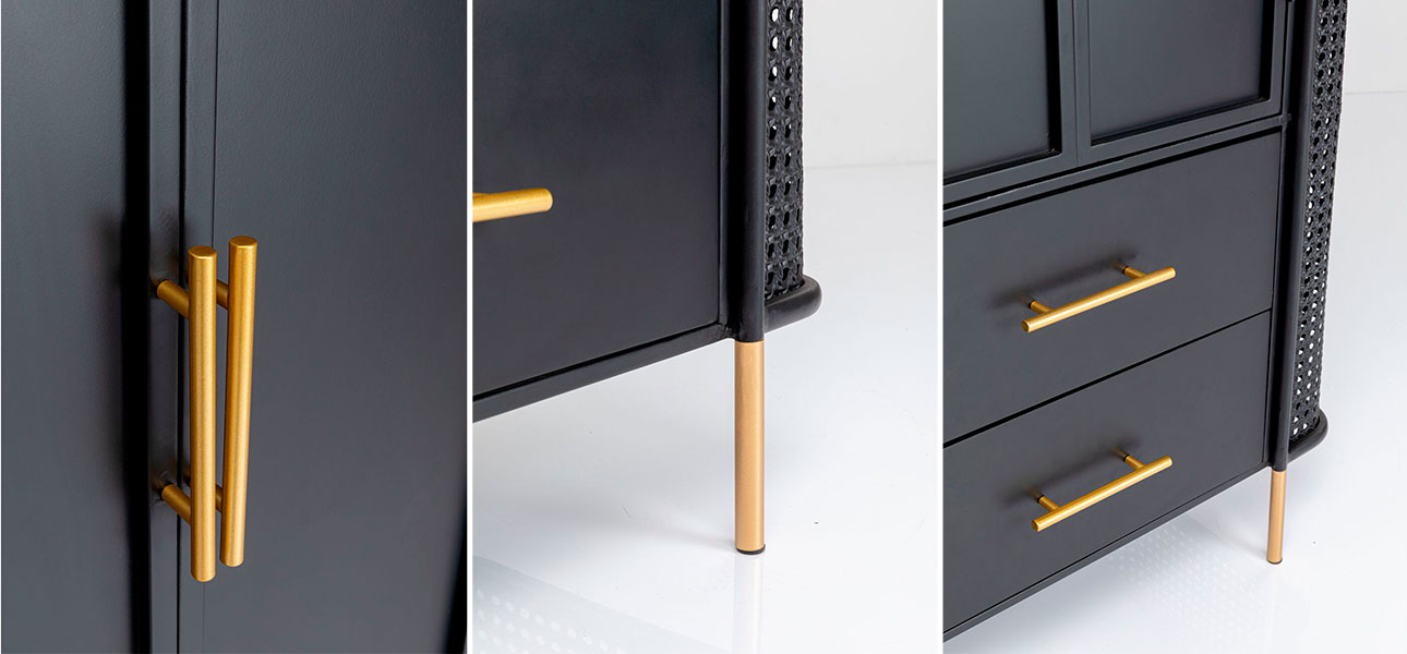 Шкаф черный Damian - фото №3