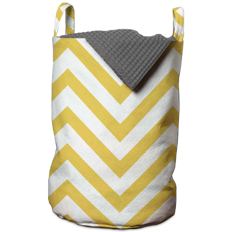 Корзина Mustard Chevron Basket Горчичный Белый Корзина Mustard Chevron Basket Горчичный Белый в Красноярске | Loft Concept