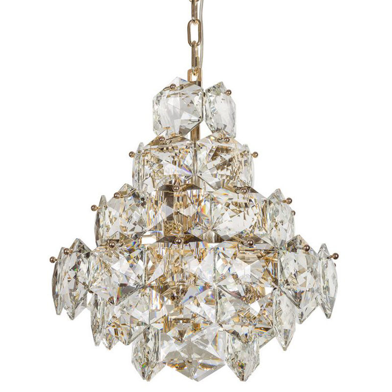 Люстра Tiers Crystal Light Chandelier Gold 45 Золотой Прозрачное Стекло Люстра Tiers Crystal Light Chandelier Gold 45 Золотой Прозрачное Стекло в Красноярске | Loft Concept
