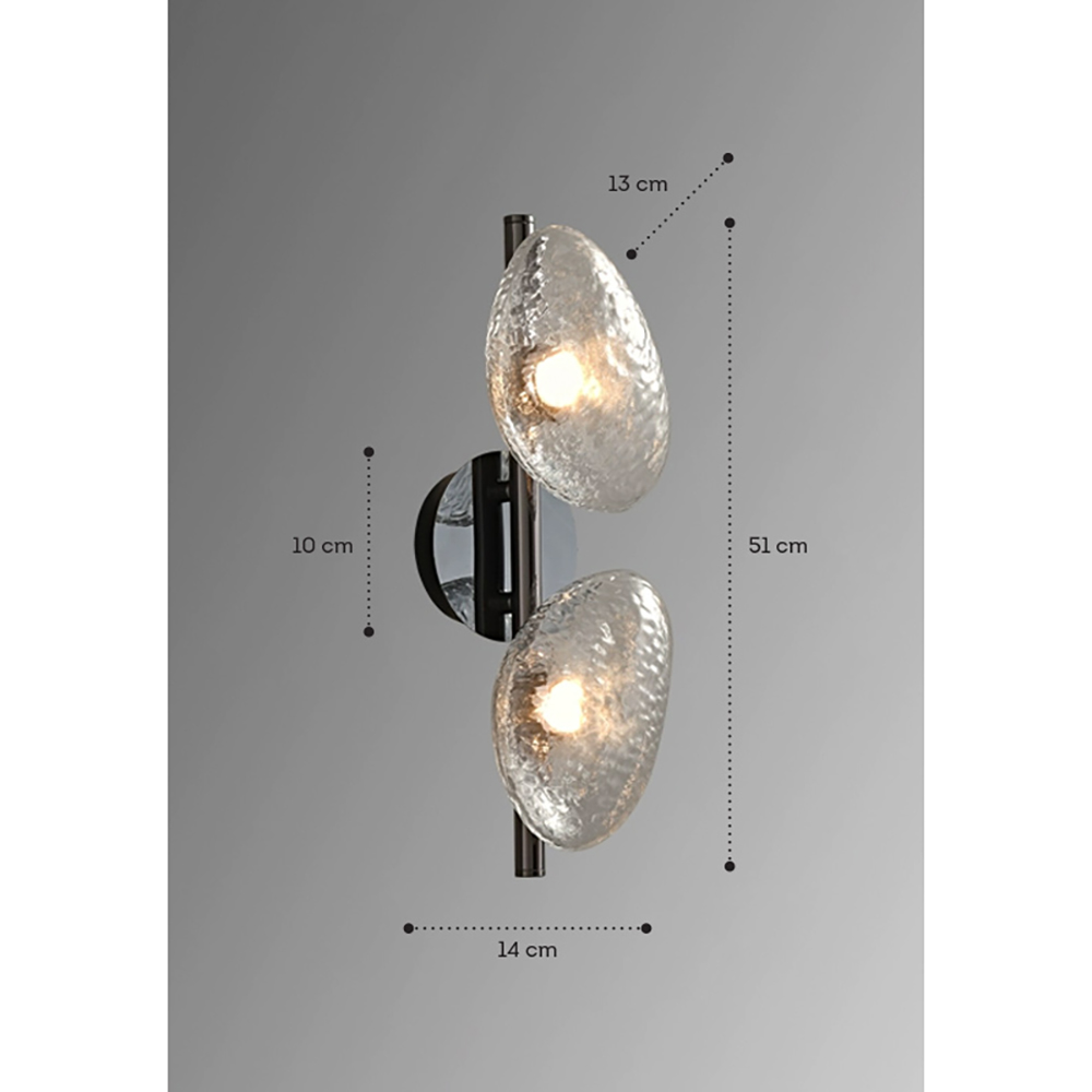 Бра LINDIS FROST LONG WALL 2 лампы Прозрачное стекло в Красноярске