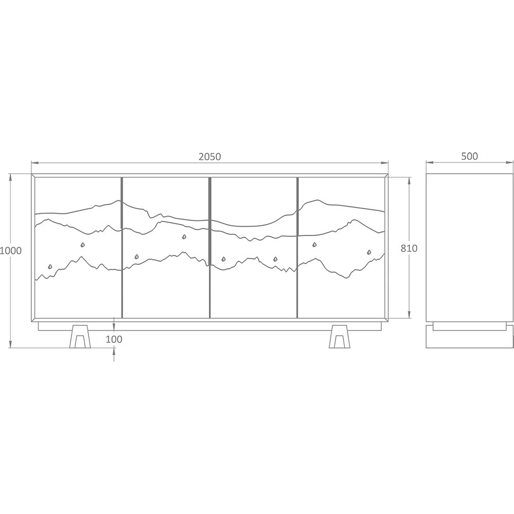 Буфет Okinawa Taupe Large в Красноярске