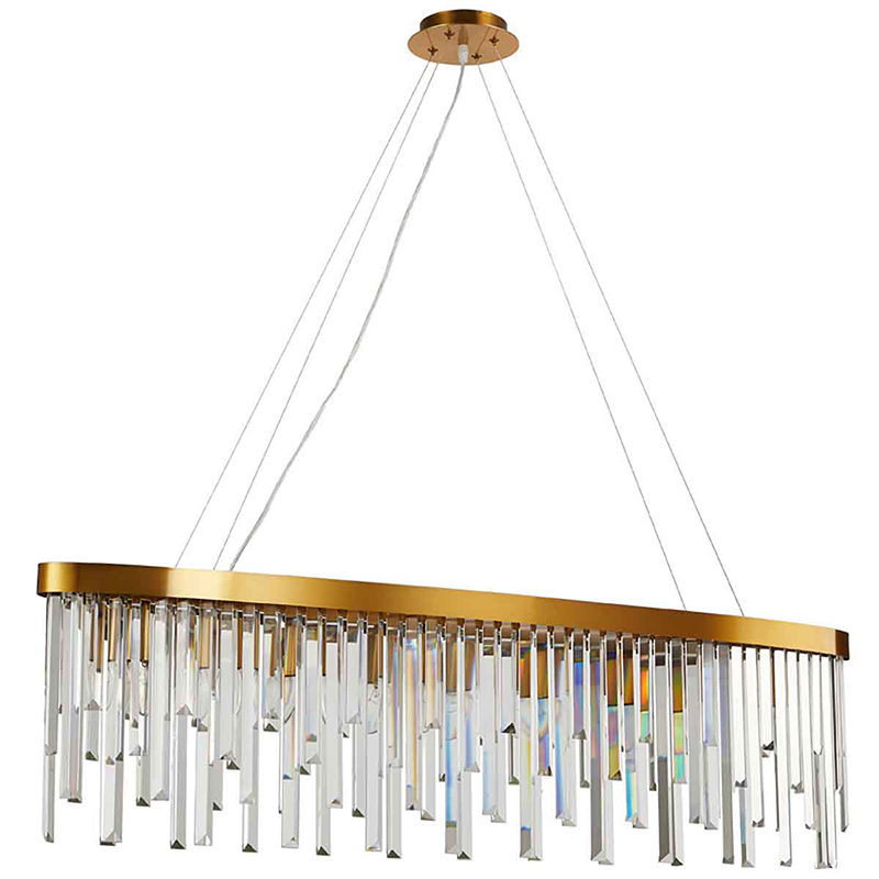 Люстра Bennett Oval Chandelier gold Прозрачный Золотой в Красноярске | Loft Concept 
