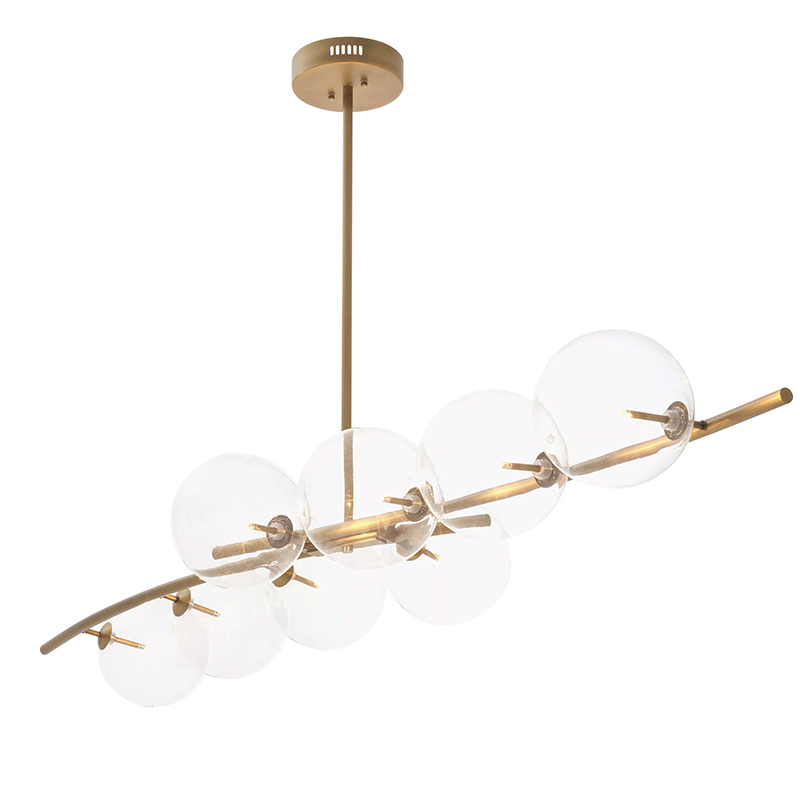 Люстра Eichholtz Chandelier Spezia Латунь Прозрачное Стекло Люстра Eichholtz Chandelier Spezia Латунь Прозрачное Стекло в Красноярске | Loft Concept