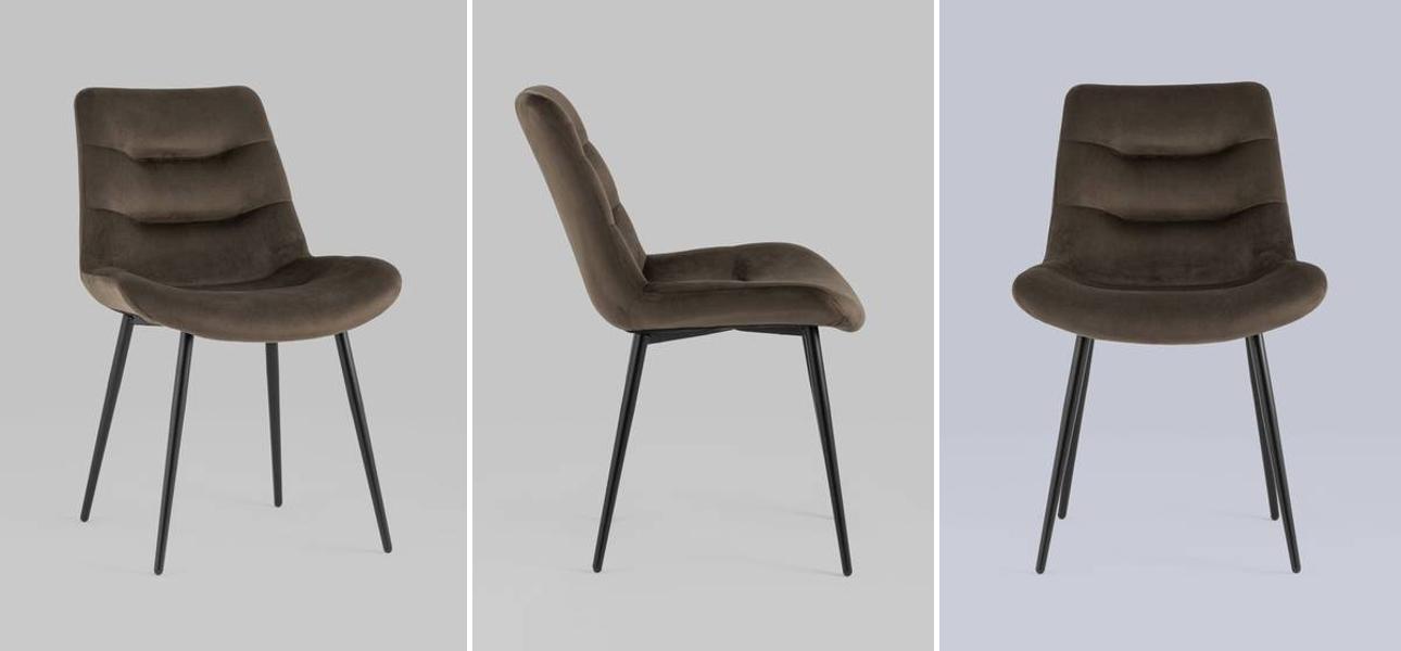 Стул Austin Chair Коричневый Велюр - фото