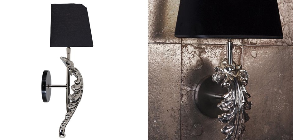 Бра Eichholtz Wall Lamp Beau Site Nickel+Black Бра Eichholtz Wall Lamp Beau Site Nickel+Black - Loft-Concept в Красноярске