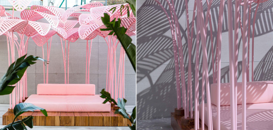 Дизайнерский лежак LE REFUGE MARC ANGE Розовый - фото №1