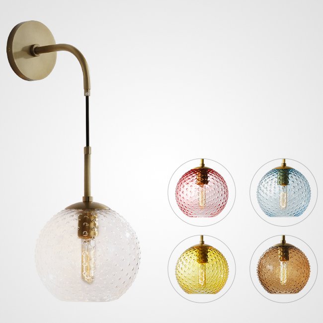 Бра FINNAR WALL Lamp Латунь Прозрачный Розовый (Rose) Желтый Голубой Янтарь (Amber) Бра FINNAR WALL Lamp Латунь Прозрачный Розовый (Rose) Желтый Голубой Янтарь (Amber) в Красноярске | Loft Concept