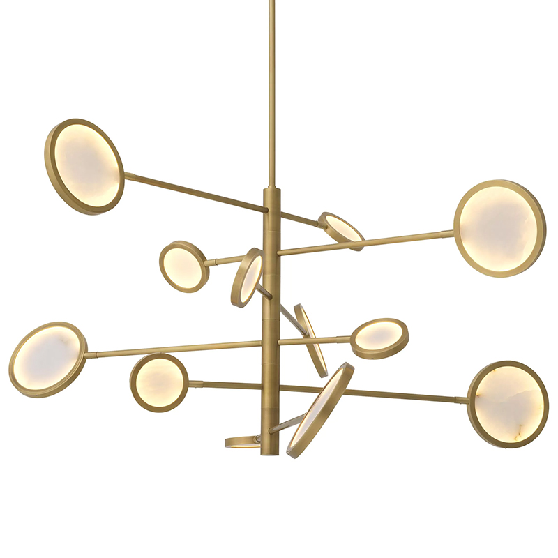 Люстра Eichholtz Chandelier Domani Золотой Белый Люстра Eichholtz Chandelier Domani Золотой Белый в Красноярске | Loft Concept